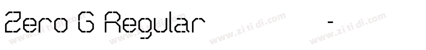 Zero G Regular英文字体字体转换